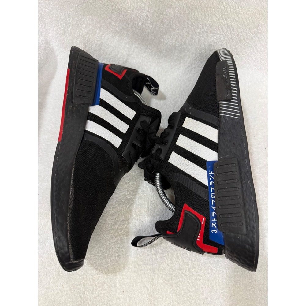 Adidas NMD R1 Black White Red Blue Japanese Katakana Men Sneakers FV3645 - Picture 2 of 6